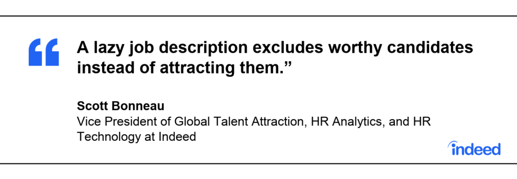 write a good job description