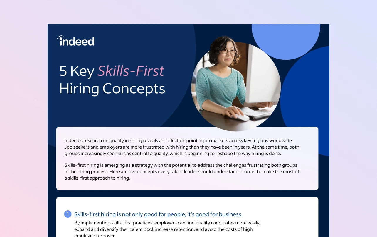Thumbnail of executive summary showing title “5 Key Skills-First Hiring Concepts”