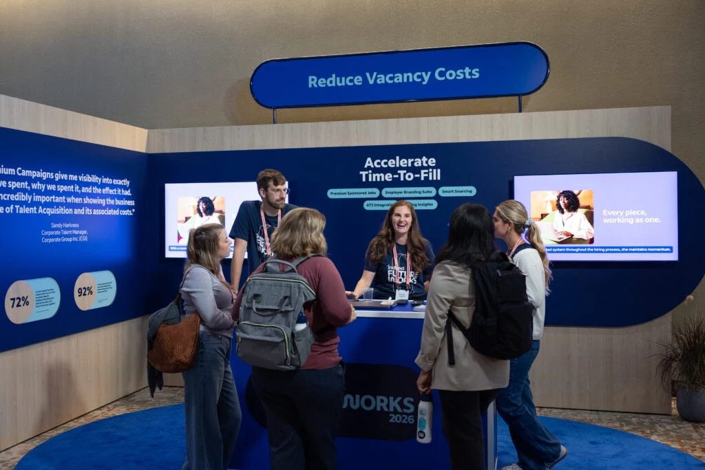 FutureWorks attendees learn about Indeed's latest hiring solutions.