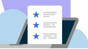 An illustration of a laptop with qualified items