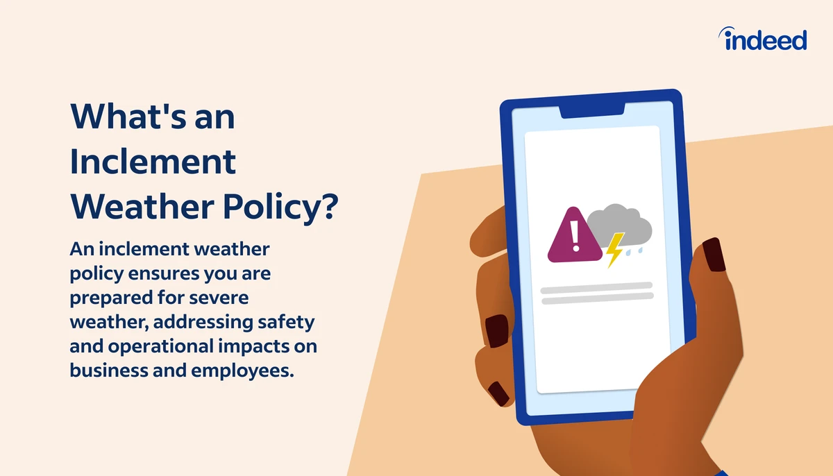 A weather alert sign Text reads: 