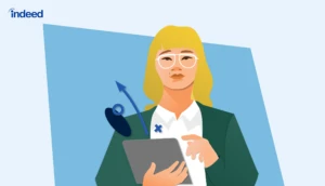 A manager leading a team at work Text reads: "How to Pick Your Management Style: Play to your strengths, Aim for the goals of the company, Meet with your team"