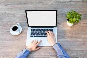 person on laptop