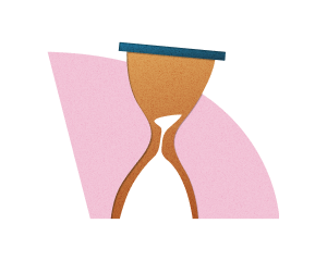 illustration of hourglass almost out of sand