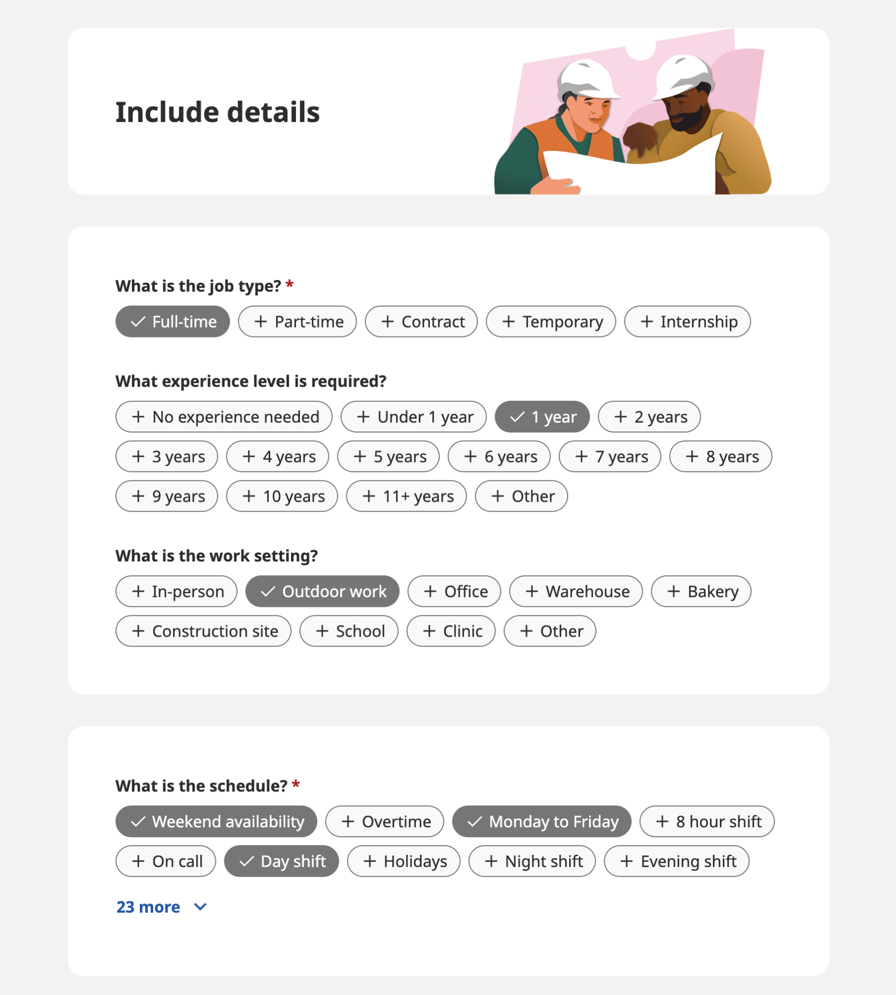 screenshot of indeed job details page