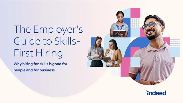 Cover of report showing title “The Employer’s Guide to Skills-First Hiring” and subtitle “Why hiring for skills is good for people and for business”