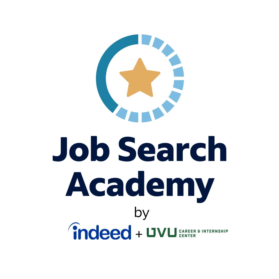 Job Search Academy by Indeed & Utah Valley University logo