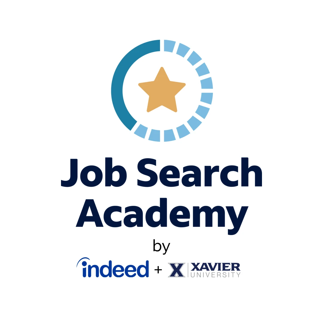 Job Search Academy by Indeed & Xavier University logo
