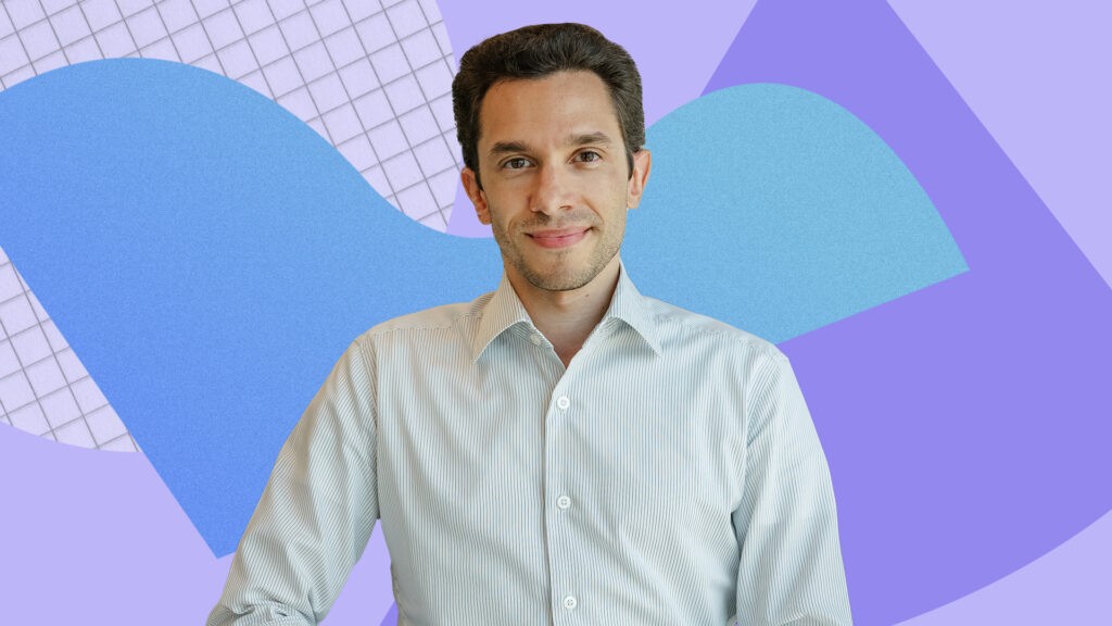 Visual of Alexandre Judes, Economist at Indeed Hiring Lab, with a colorful background.