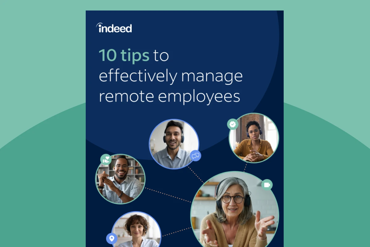 Cover of report showing title “10 tips to effectively manage remote employees”