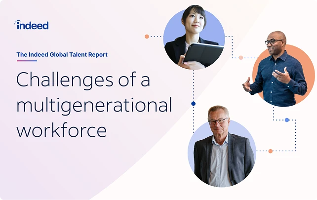 Thumbnail of infographic showing title “Challenges of a multigenerational workforce”
