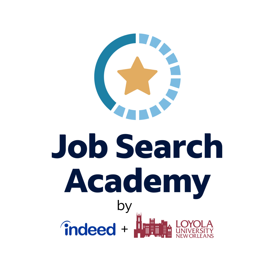 Job Search Academy by Indeed & Loyola University New Orleans logo