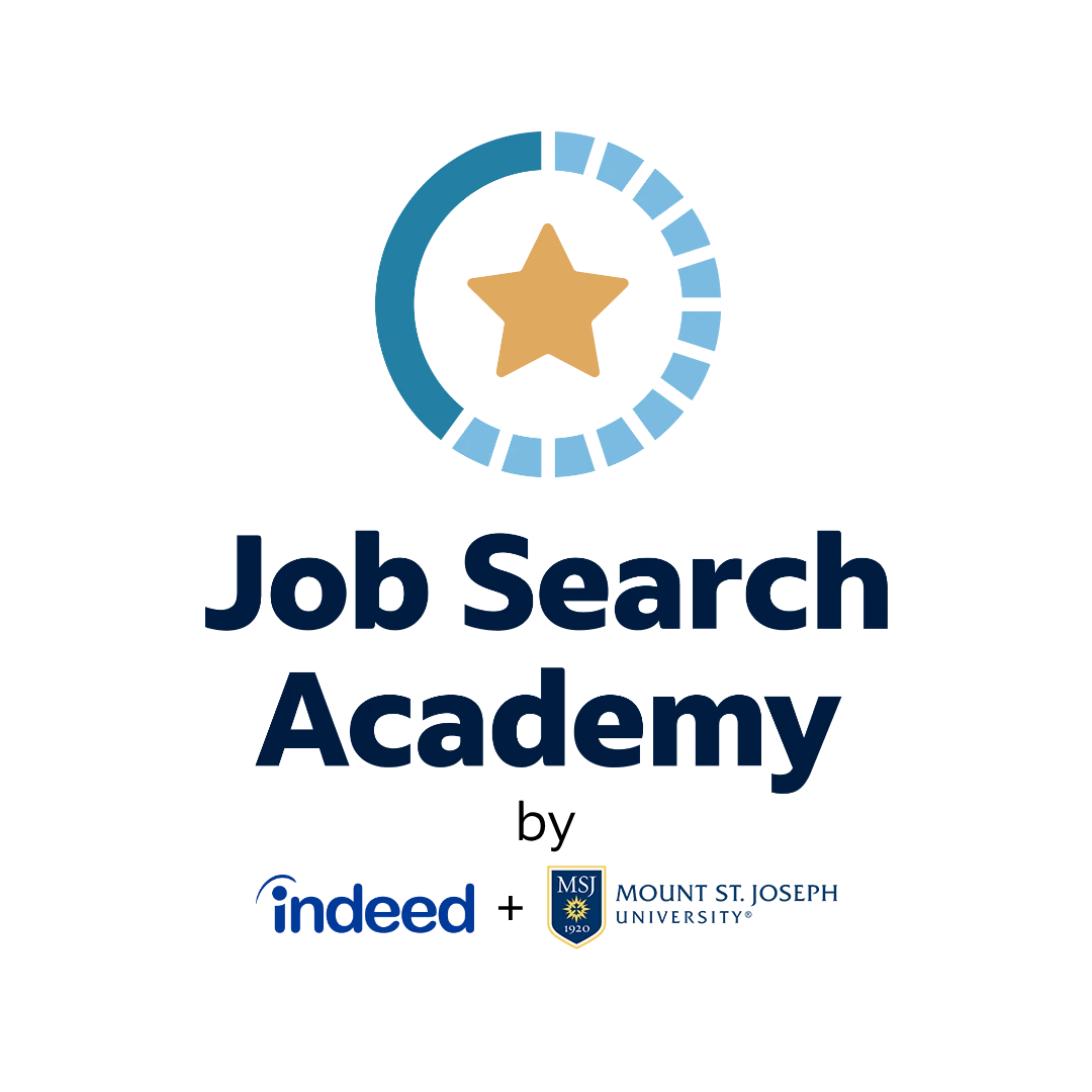 Job Search Academy by Indeed & Mount St. Joseph University logo