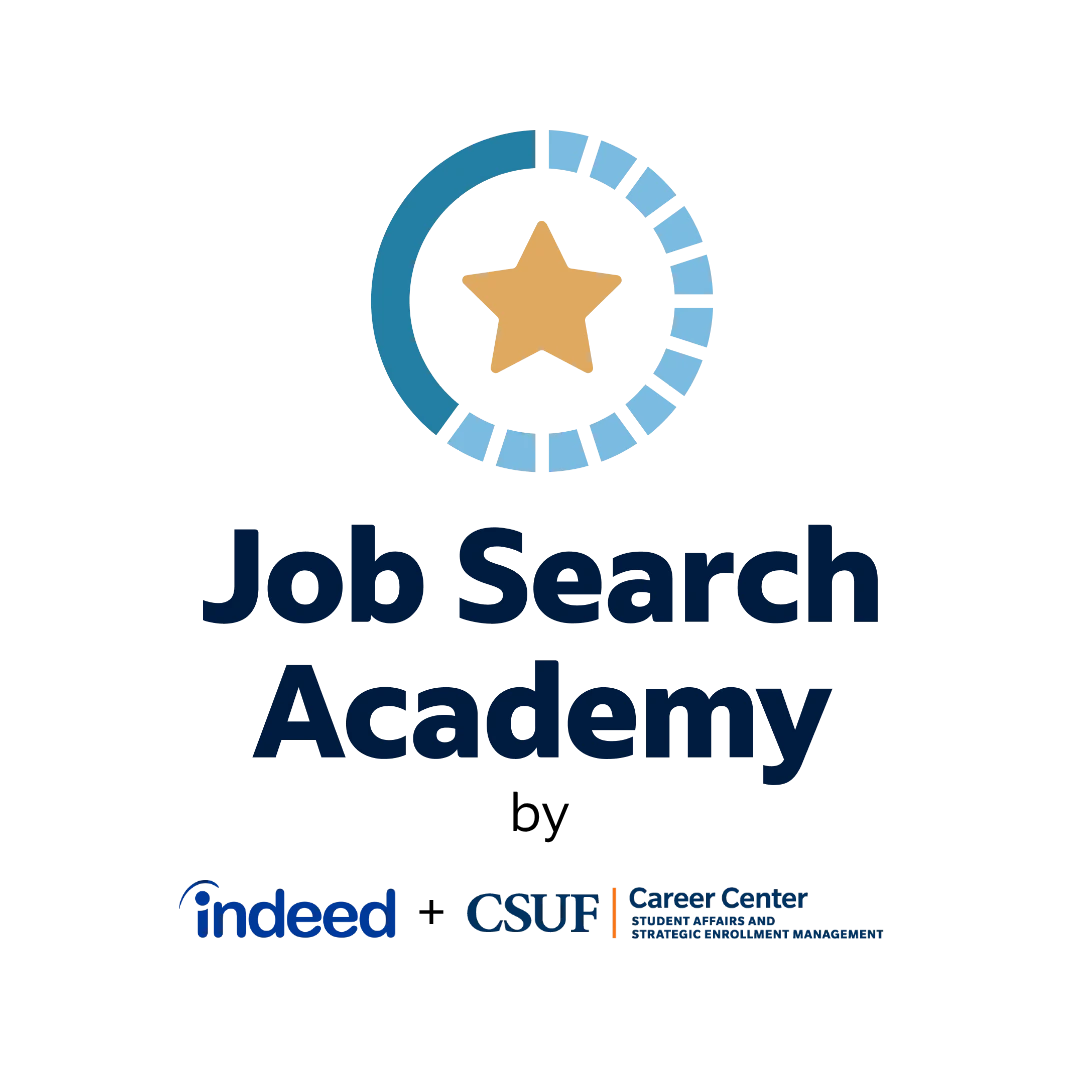 Job Search Academy by Indeed & California State University, Fullerton logo