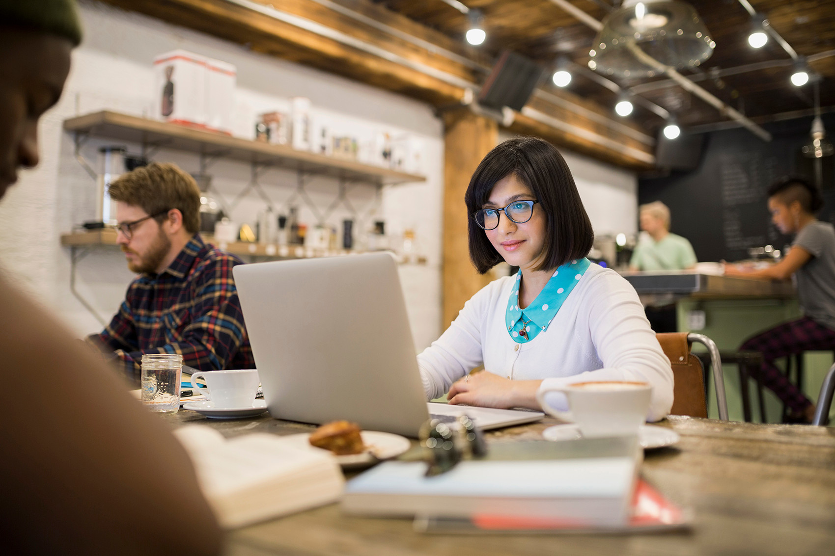 Women sitting in an office space