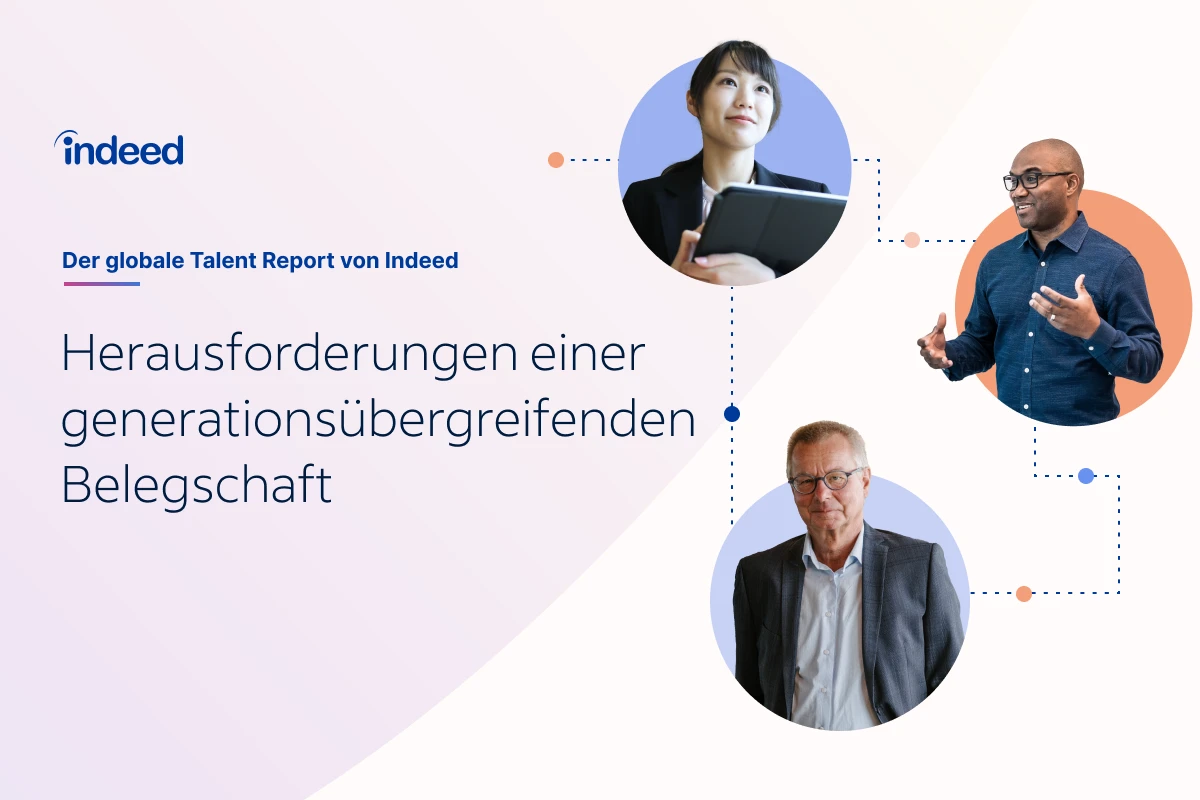 Thumbnail der Infografik mit dem Titel „Herausforderungen einer generationsübergreifenden Belegschaft“