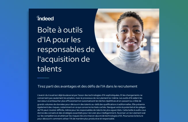 Miniature de la page de garde intitulée « Boîte à outils d'IA pour les responsables de l'acquisition de talents » 