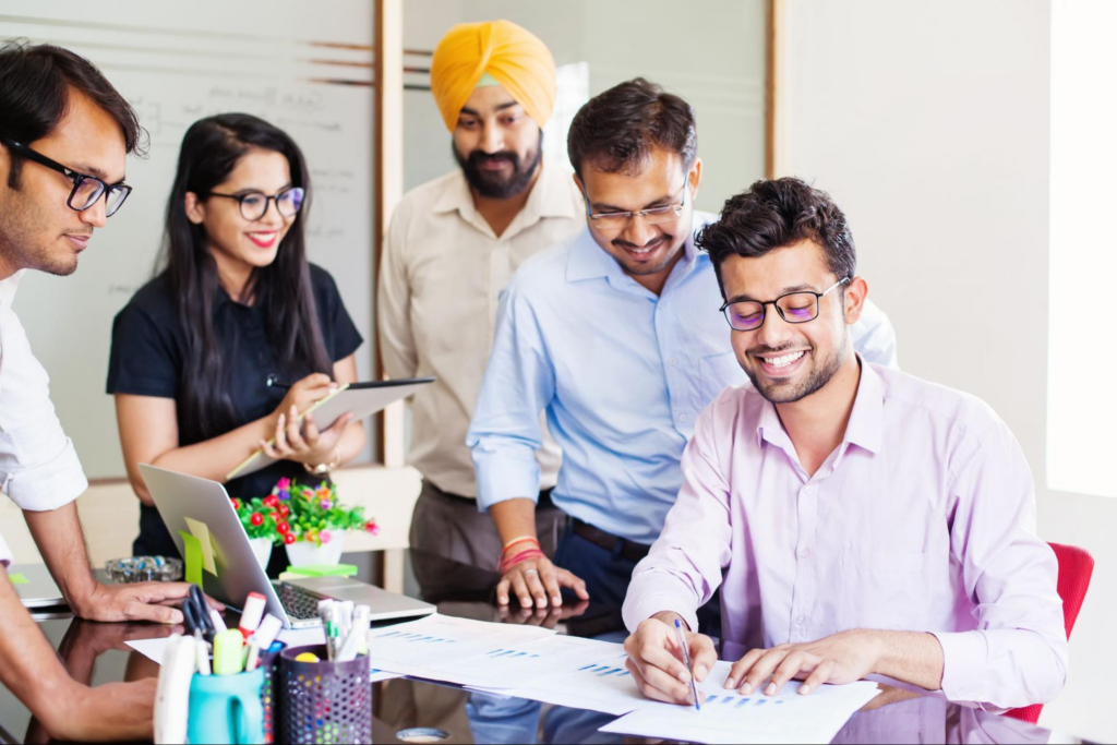 Indian business team planning and collaboration