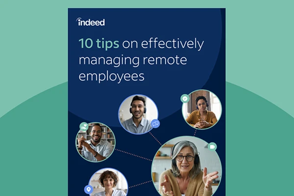 Cover of report showing title “10 tips to effectively managing remote employees”