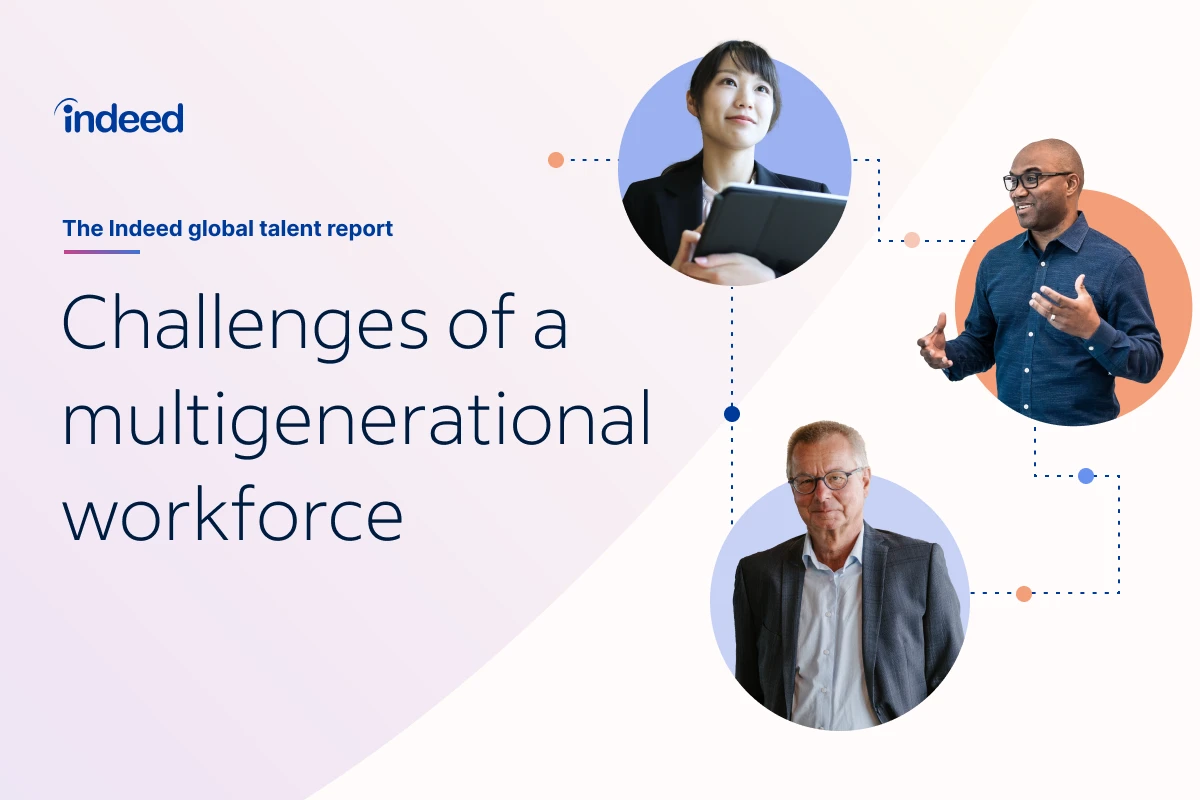 Thumbnail of infographic showing the title ‘Challenges of a multigenerational workforce’