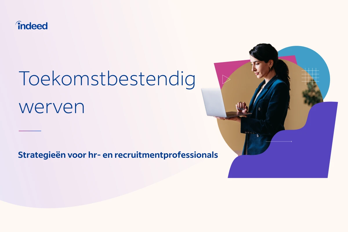 Miniatuur van de gids met de titel 'Toekomstbestendig werven' en de ondertitel 'Strategieën voor hr- en recruitmentprofessionals'