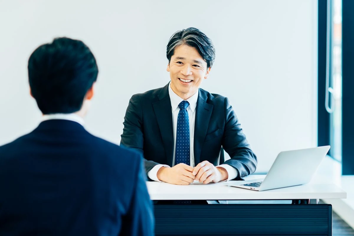 面接をしている様子