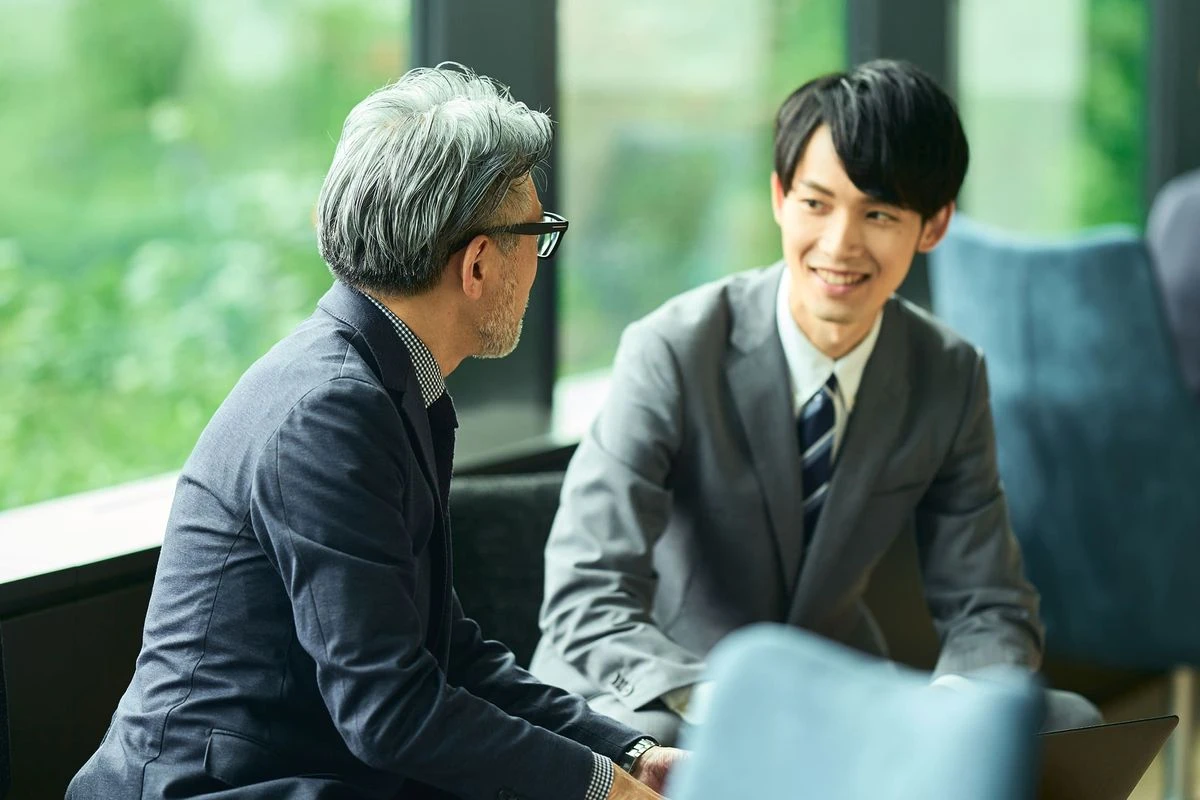 面接をしている様子