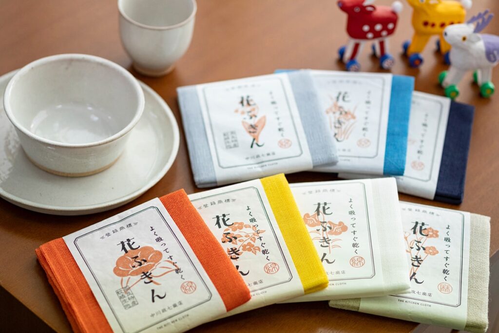 「花ふきん」など中川政七商店で扱う商品
