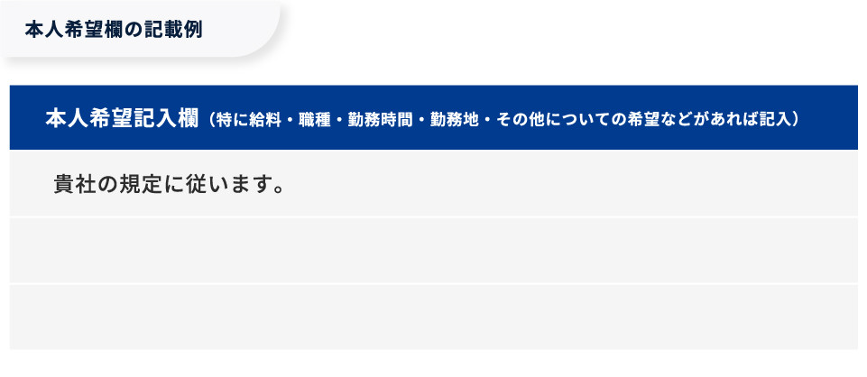 【図版】本人希望欄の記載例