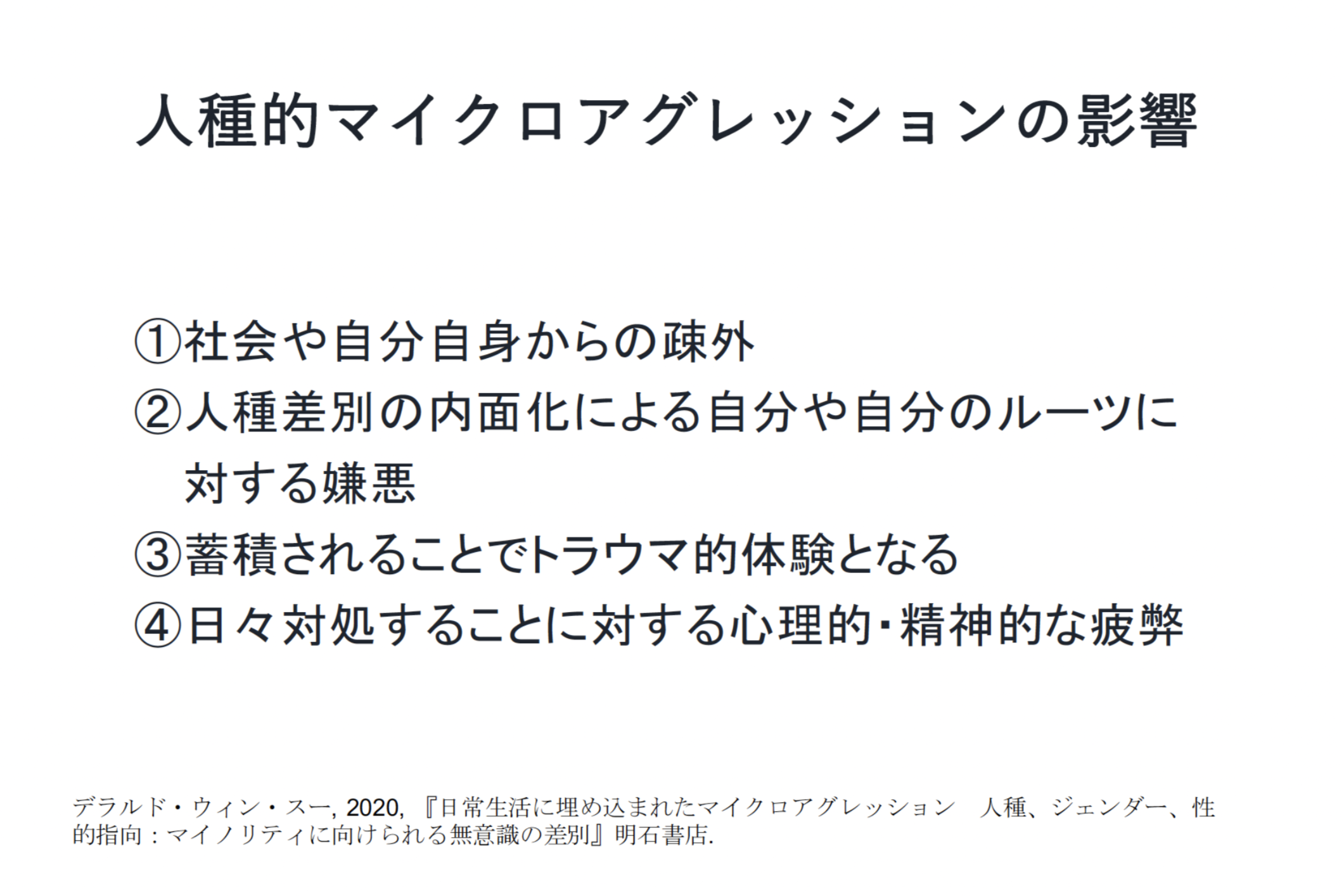 図表：人種的マイクロアグレッションの影響