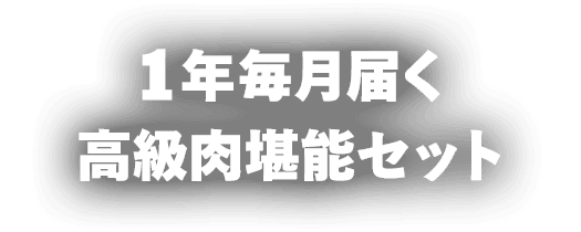 1年毎月届く高級肉堪能セット