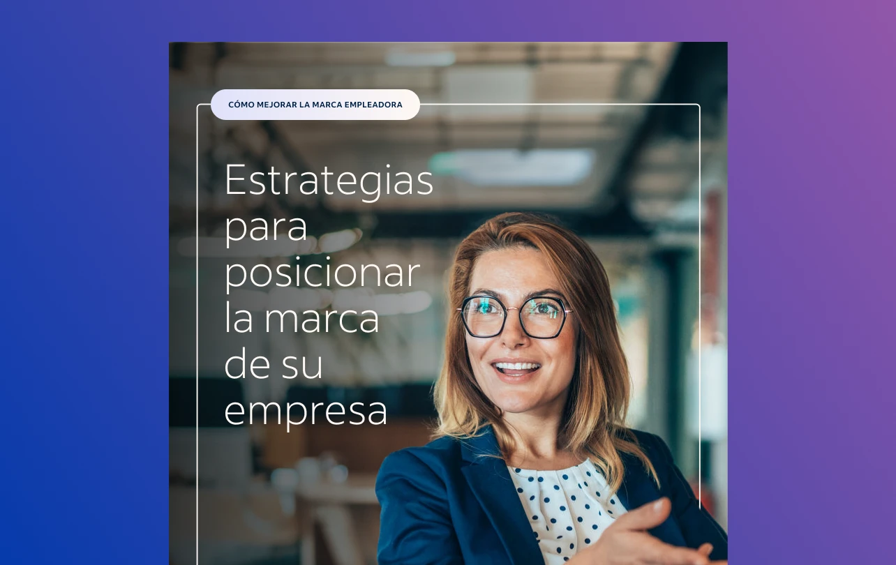 Portada del informe que muestra el título “Cómo mejorar la marca empleadora” y el subtítulo “Estrategias para posicionar la marca de su empresa”