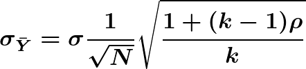 standard deviation of the grand mean