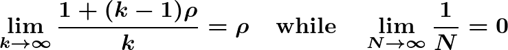 limits in k and N