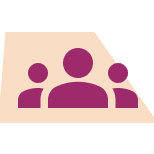 Icon of three people symbolizing feeling a sense of belonging at work.