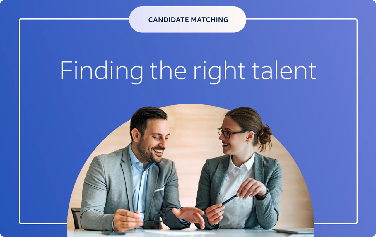 Cover of report showing title “Candidate matching” and subtitle “Find the right talent”