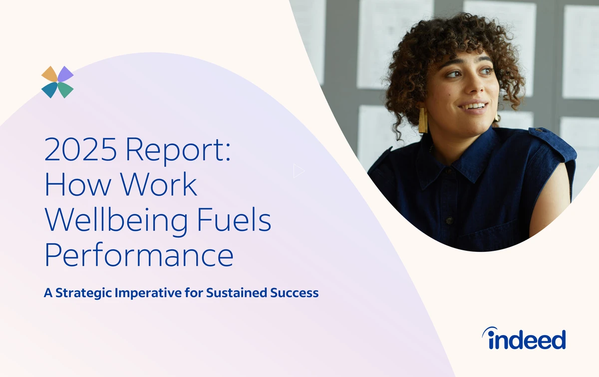 Cover of report showing title “2025 Report: How Work Wellbeing Fuels Performance” with subtitle “A Strategic Imperative for Sustained Success”