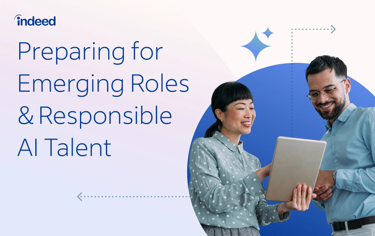 Report cover page with title “Preparing for Emerging Roles & Responsible AI Talent”
