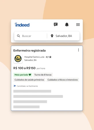 Anúncios de vaga da Empresa Destaque com o logotipo da empresa para mostrar como seus anúncios ficarão em destaque em relação aos concorrentes