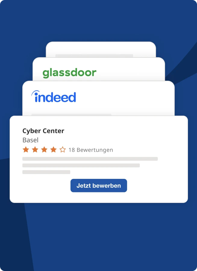Beispiel einer Stellenanzeige, die auf Indeed, Glassdoor und im Trusted Media Network von Indeed veröffentlicht wird