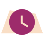 Icône d'une horloge symbolisant des horaires de travail flexibles