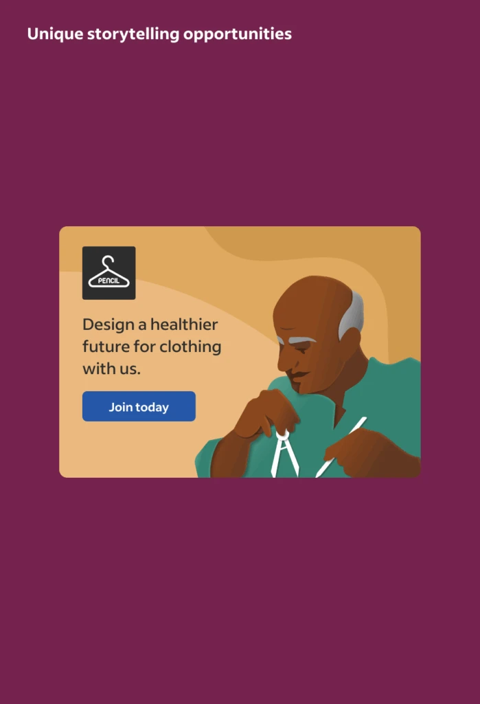 A customized Employer Branding Ad telling a unique story about a company