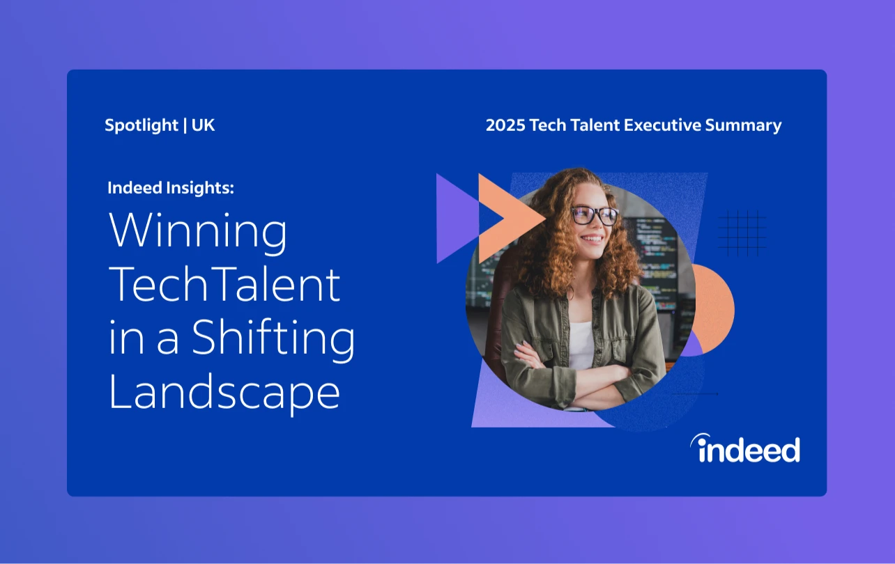 Cover of report showing title “Winning Tech Talent in a Shifting Landscape: 2025 Tech Talent Report | Executive Summary”