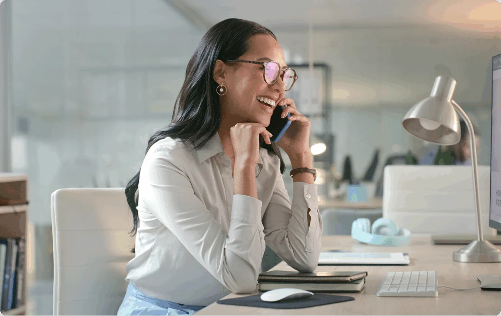 Image of a woman at a desk
