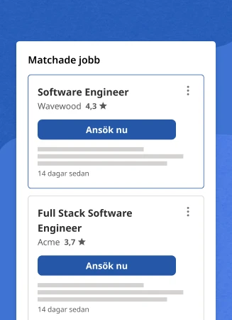 Dina matchade jobb lyfts fram för relevanta jobbsökare på Indeed.
