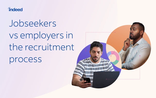 Infographic showing recruitment process disconnects between jobseekers and employer