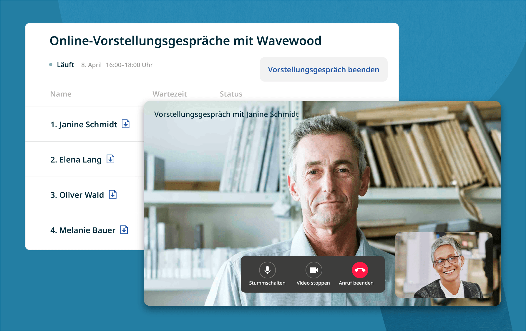 Am Tag der Vorstellungsgespräche melden sich die Arbeitgeber bei Indeed Interview an und können vor den Online-Vorstellungsgesprächen die Lebensläufe der Kandidat*innen prüfen.