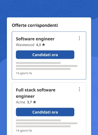Chi utilizza Indeed per cercare lavoro visualizza offerte pertinenti.