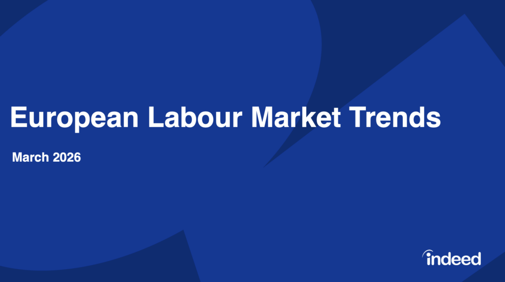 Title slide with a dark blue background and geometric shapes reading 